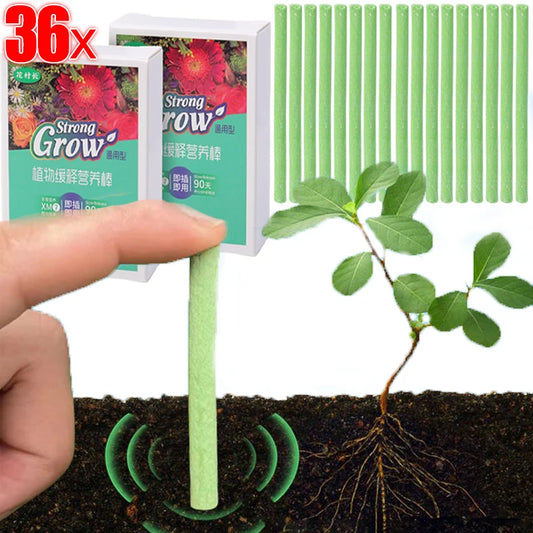 36x Plant Nutrition Bars Nitrogen Phosphorus Potassium for Healthy Growth of Plant Fruit Vegetables Flowers Compound Fertilizer