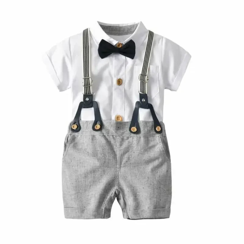 Kids Boys Formal Party Outfits Clothes Set Wedding Birthday Toddler Boy Gentleman Handsome Children Elegant Suit 1 2 3 4 5 Years