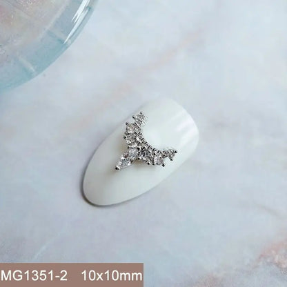 10pcs/lot Luxury No Fading Bow Butterfly Arc Nail Art Parts Zircon Crystal Manicure Nails Accesorios Supplies Decorations Charms