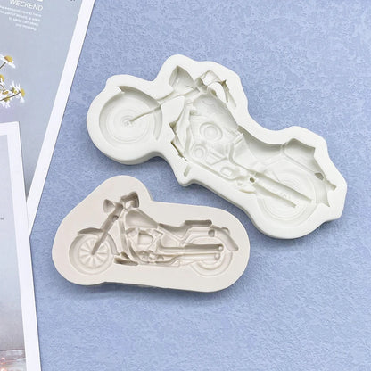 Motorcycle Shape Silicone Mold Fondant Cake Decorating Tools Cupcake Chocolate Mold