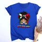 Mexicana Printed Women Top Women's Mexican Flag Pattern Casual T-shirt Summer Round Neck Short Sleeve Shirts Outfits