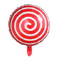 10pcs 18" Lollipop Swirl Foil Balloons – Candy Themed Round  Balloons for Birthday Party, Baby Shower, Carnival, Holiday Decor