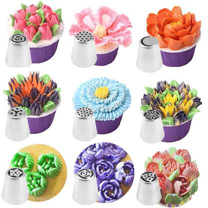 Russian Tulip Icing Nozzles – Flower Piping Tips for Cupcakes & Pastry Decorating