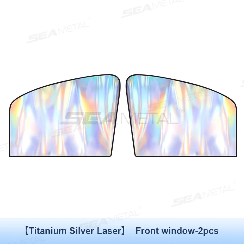 SEAMETAL Magnetic Car Side Window Curtains UV-Reflective Sun Shade Sun Protection Cover Anti-Glare Privacy Curtains for Baby