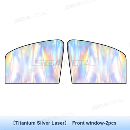 SEAMETAL Magnetic Car Side Window Curtains UV-Reflective Sun Shade Sun Protection Cover Anti-Glare Privacy Curtains for Baby