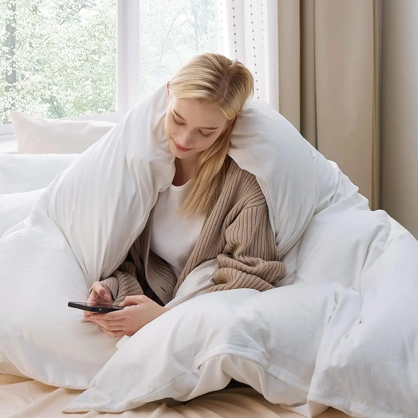 Bedsure King Size Duvet Cover Set: Prewashed, Soft and Cozy, 3 Pieces, 104x90 Inches with Zipper Closure