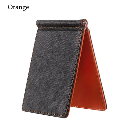 PU Leather Men Wallet ID Card Holder Money Clips Sollid Thin Wallet Short Skin Wallets Purses For Men Purses