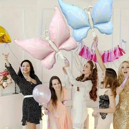 New 3D Butterfly Aluminum Film Balloon Forest Princess Style Children's Birthday Party Decoration Dreamy Wedding Decoration Cart