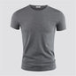 Men's Pure Color V Collar Short Sleeved T-Shirt