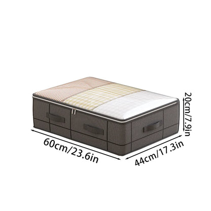 Heavy-duty under-bed storage bag Foldable storage box with large transparent window suitable for closets Dorm bedding clothes