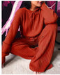 Two Piece Set Women Long Sleeve Loose Hooded Leisure Suit Tracksuit Women