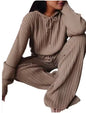Two Piece Set Women Long Sleeve Loose Hooded Leisure Suit Tracksuit Women
