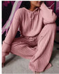 Two Piece Set Women Long Sleeve Loose Hooded Leisure Suit Tracksuit Women