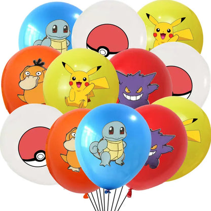 Pokémon birthday party decoration Balloon Disposable Tableware Tablecloth Straws Cup Plates Baby Shower Supplies