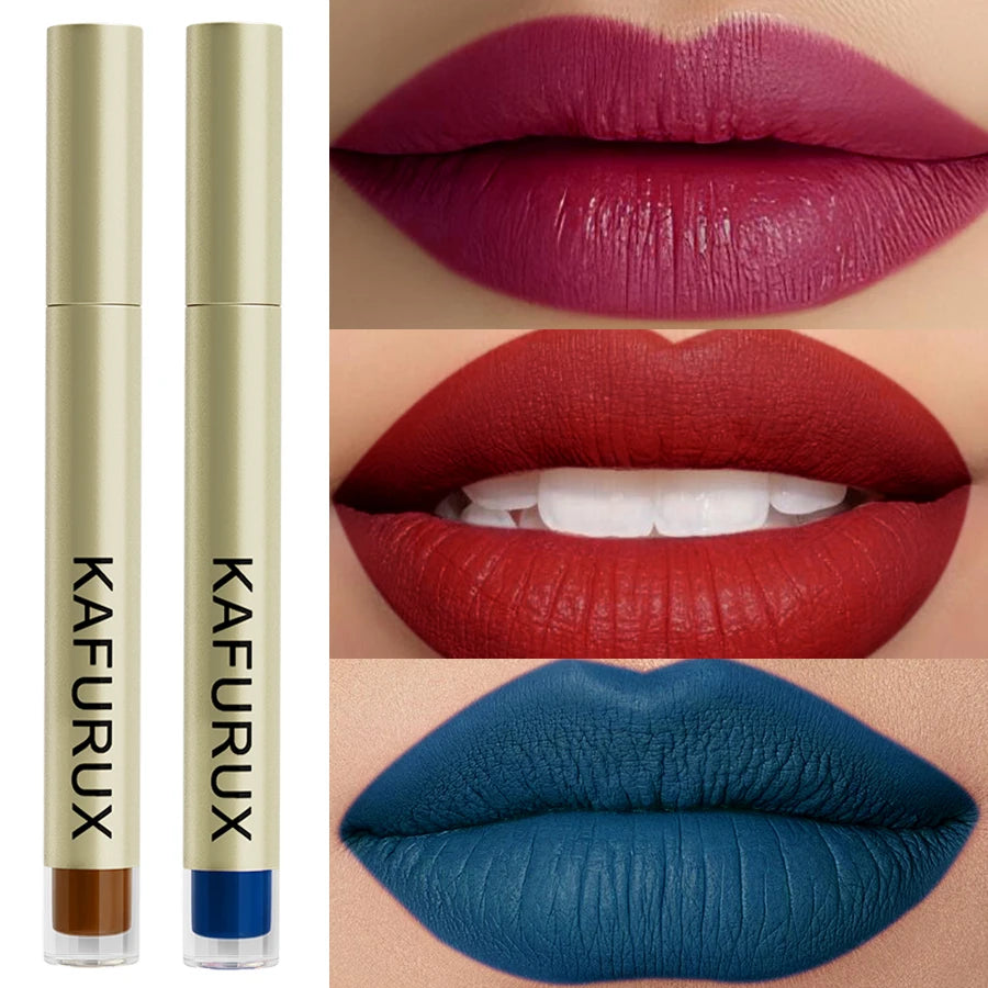 20 colors sexy long lasting velvet matte lip gloss liquid lipstick lip makeup red pink brown nonstick cup waterproof lip glaze