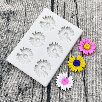 Mini Rose Camellia Daisy Flower Silicone Sugarcraft Mold Cookie Cupcake Chocolate Baking Mold Fondant Cake Decorating Tools