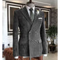 Men’s Slim‑Fit Corduroy Double‑Breasted Suit Set