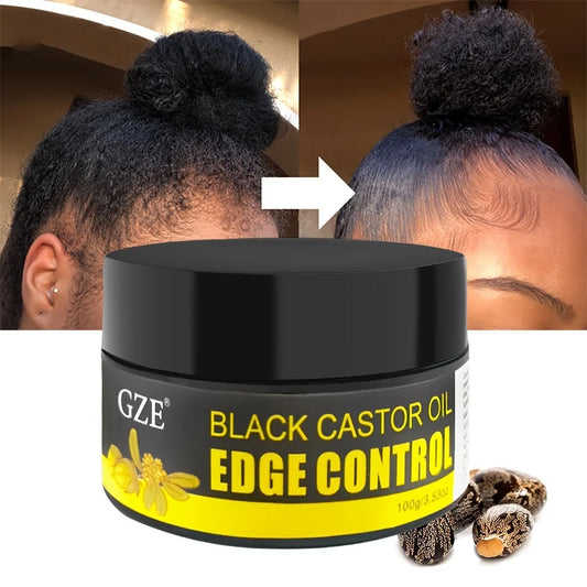 Black Castor Extra Hold Braid, Loc, Twist Gel, Tames Frizz & Edges, Coconut Oil Edge Control