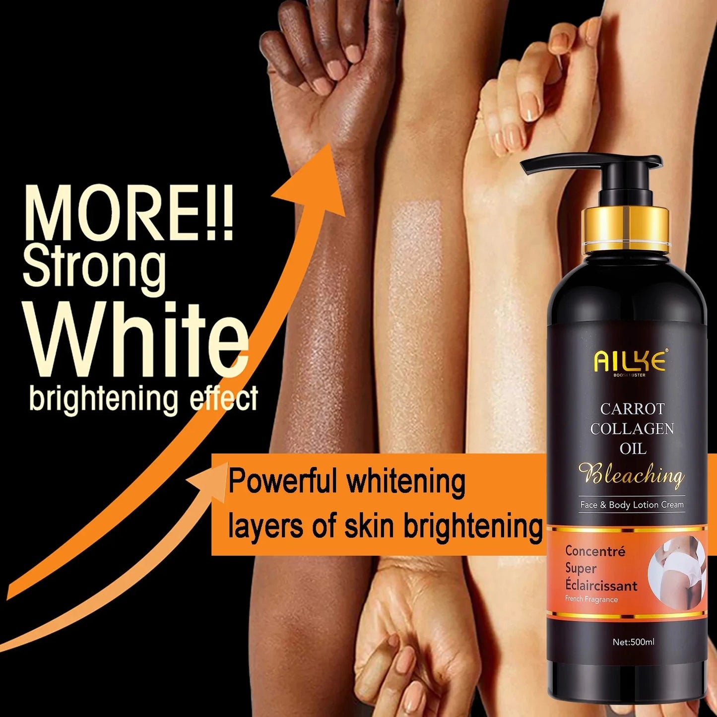 AILKE Collagen Whitening Kit, Skin Moisturizer, Hydration, Remove Dark Spots, Sun Spots, Freckles, Melanin, Even Skin Tone