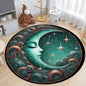 Astrology Moon Stars  Print Round Area Rugs Home Carpet Non Slip Washable Rug Kitchen Living Room Bedroom Dining Room Floor Mat