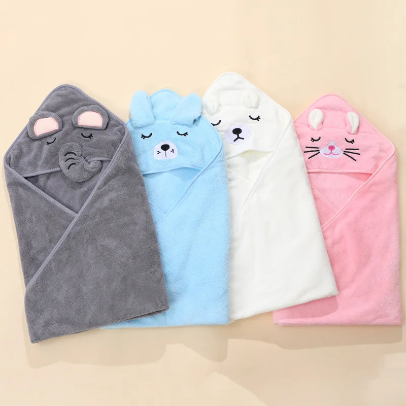 Baby Cartoon Hooded Towel Blanket