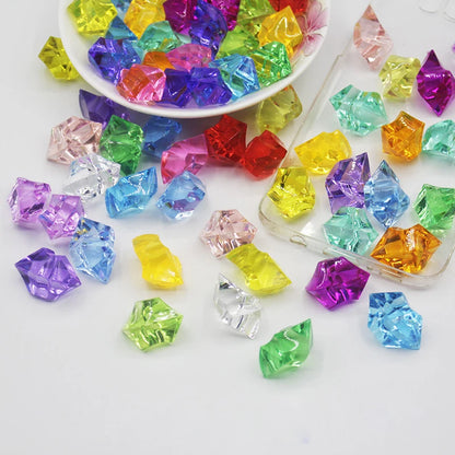 100pcs-200PCS/lot 25X18mm Acrylic Crystal Ice Rock Stones Vase Gems For Wedding Party Decor Confetti Table Scatter Beads