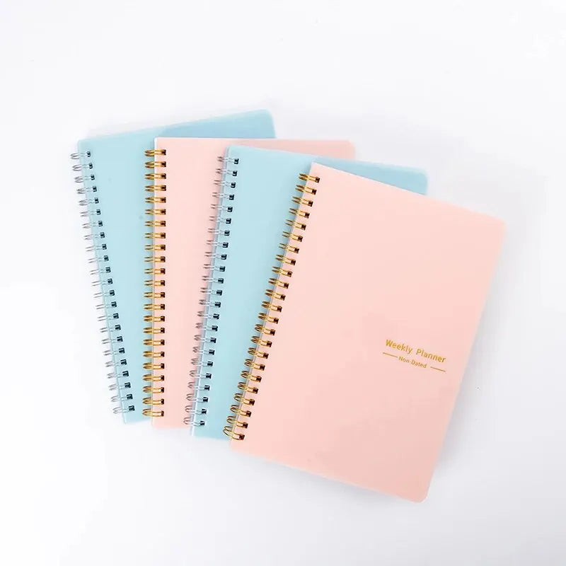 Weekly Undated Spiral Binding Notebook Agenda Planner A5