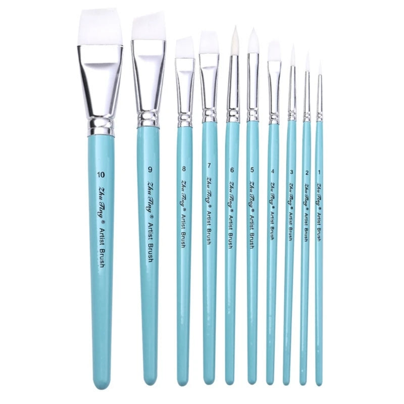 10 Pcs Paint Brushes Set Watercolor Paint Brushes Drawing Supplies for Body Face