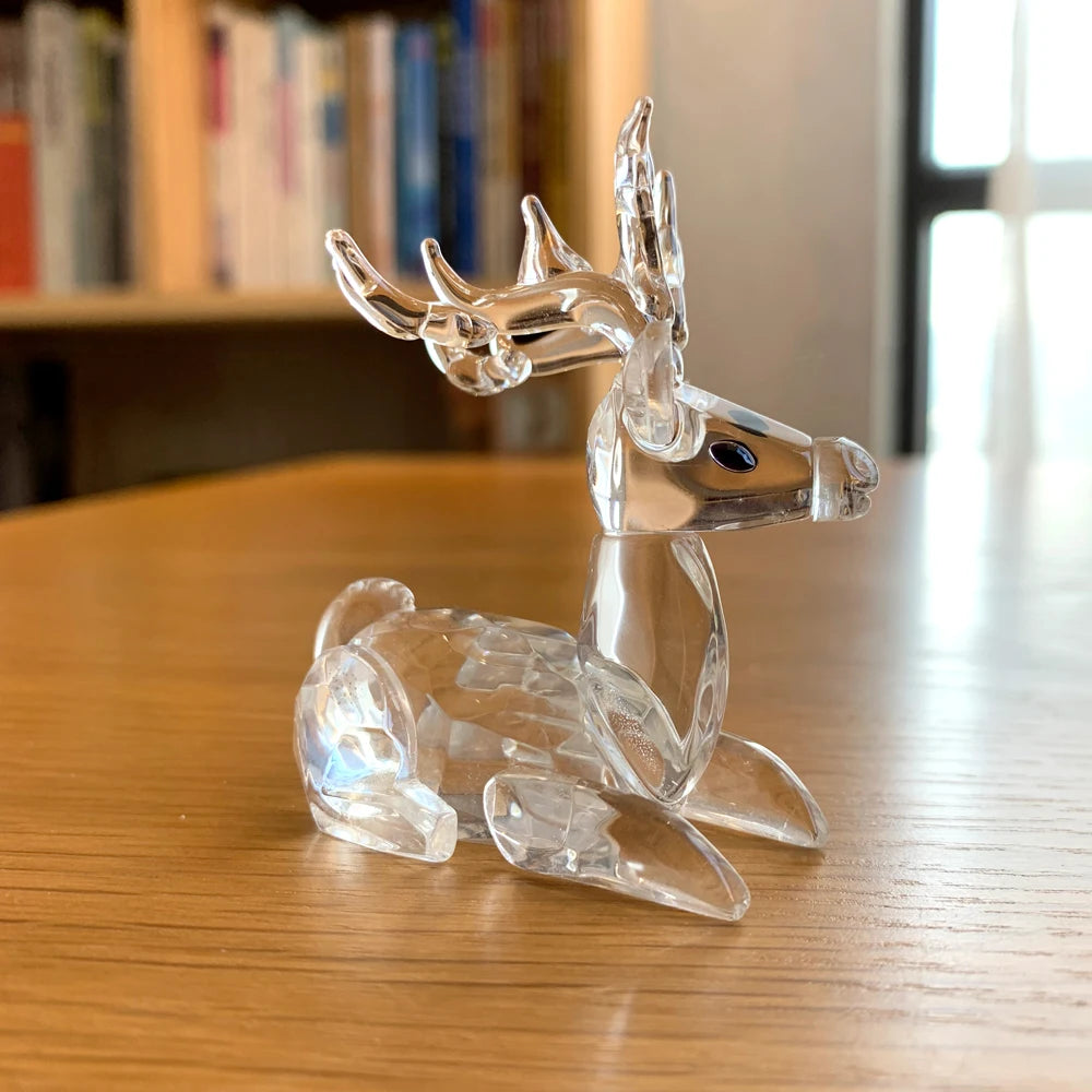 30 Styles Clear Crystal Cute Animal Figurines Glass Sculpture Paperweight Home Decors Table Ornament Xmas Kids Lady Favor Gift