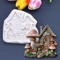 Mushroom House Silicone Sugarcraft Mold Resin Tools Cupcake Baking Mould Fondant Cake Decorating Tools