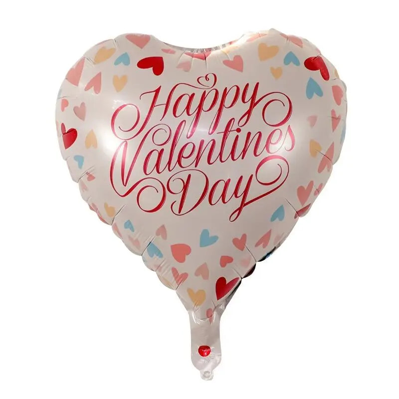 50‑Pack 18" Valentine’s Day Heart Foil Balloons – “I Love You” Helium Wedding & Romantic Party Decorations