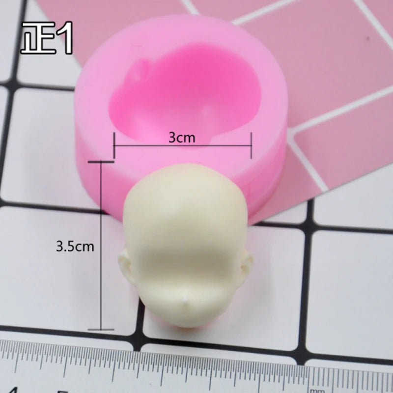 Dolls Face Silicone Mold Fondant Molds DIY Cake Decorating Tools Sugarcrafts Clay Chocolate Gumpaste Molds Baking Tools
