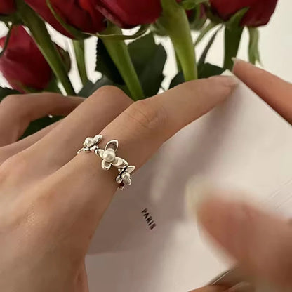 925 Sterling Silver Rings For Women Men Fine Jewelry Finger Adjustable Open Vintage Chain Ring