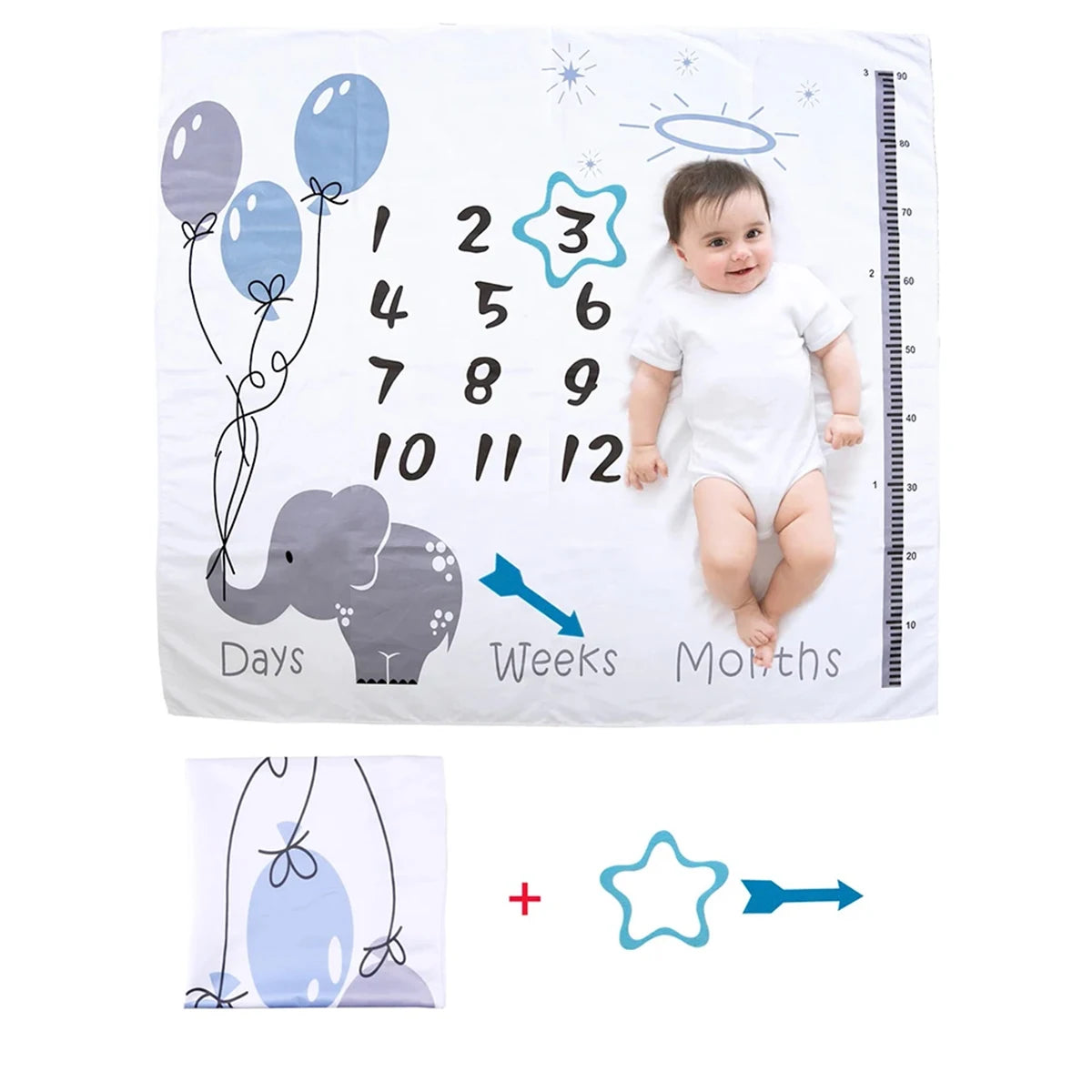 Baby Monthly Milestone Blanket