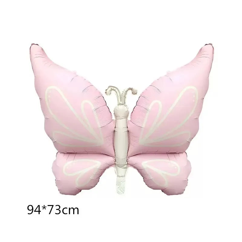 New 3D Butterfly Aluminum Film Balloon Forest Princess Style Children's Birthday Party Decoration Dreamy Wedding Decoration Cart