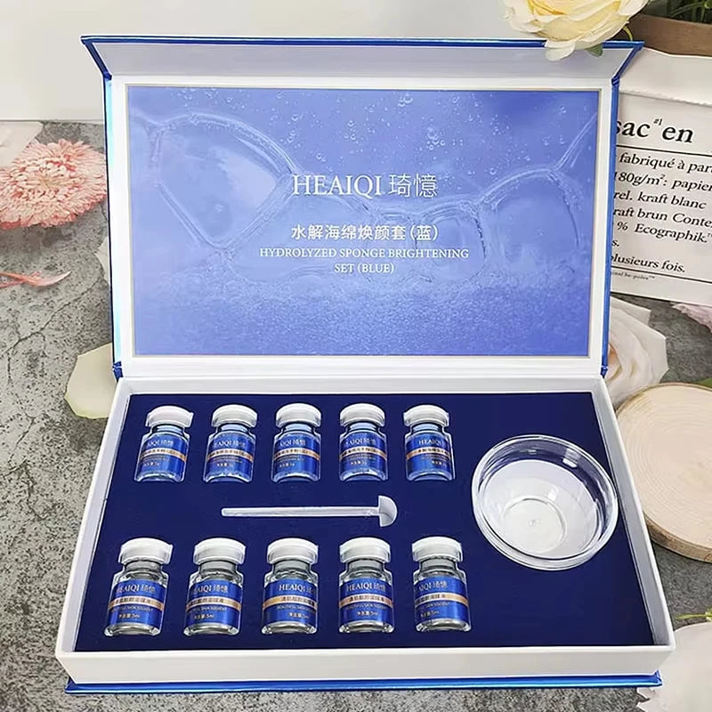Sponge Crystallite Blue Copper Peptide Collagen Regeneration Natural Biological Extract Sponge Spicules Cell Renew Skin Care
