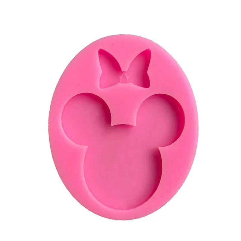 Mouse bow silicone sugar turning mold DIY chocolate biscuit mold pace cake decoration tool