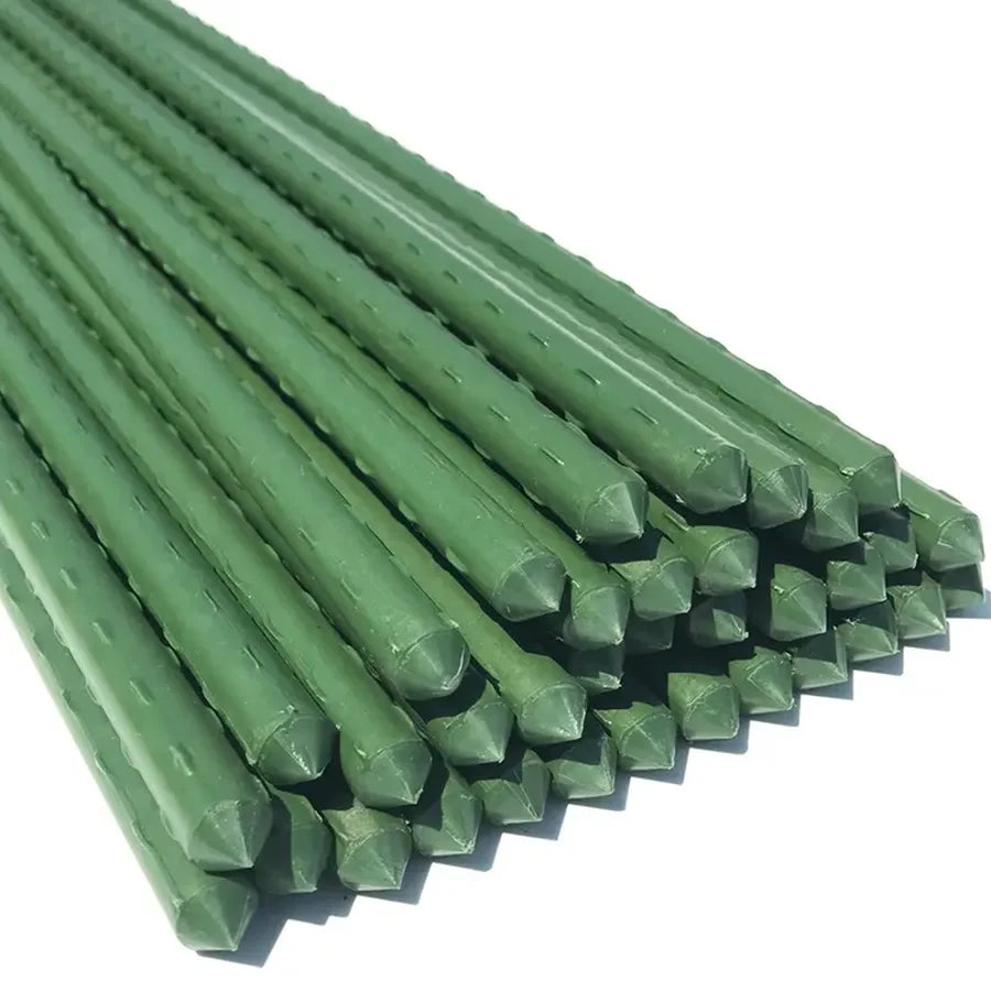 20pcs Garden Plastic-coated Metal Plant Climbing Pole Support Frame, Climbing Pole Connected To The Bracket fixing Clamp Accesso