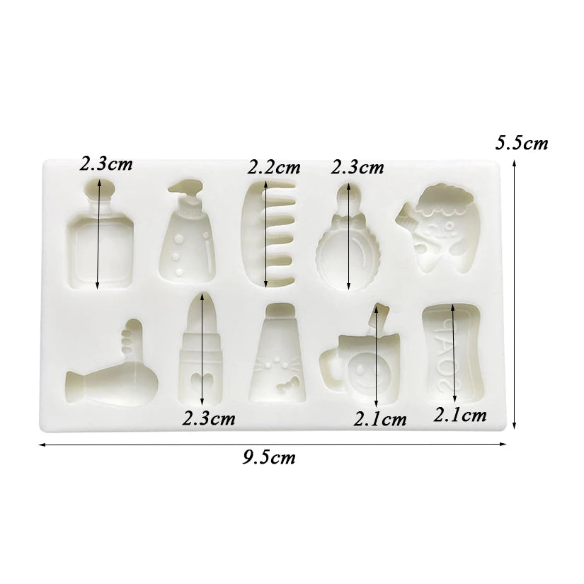 Makeup Hair Dryer Mirror Silicone Mold – Sugarcraft & Resin Tool
