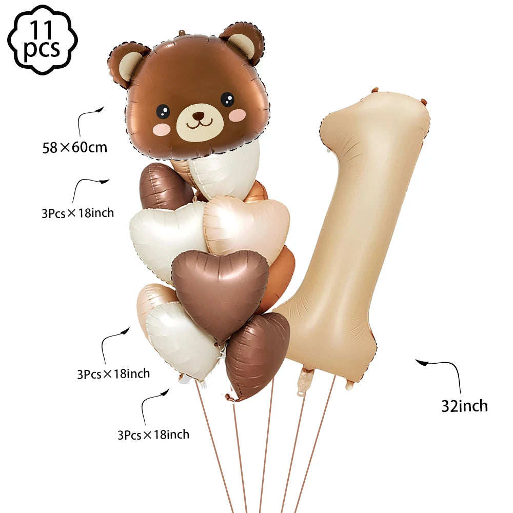 Brown Teddy Bear Party Baby Shower Supplies