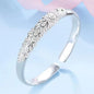 925 Sterling Silver Full-blown Flowers Bracelet For Women Original Texture Adjustable Solid Bracelets Light Luxury Party Jewelry