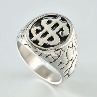 1PC Stainless Steel Vintage Punk Skull Cross Eagle Mens Ring Finger Jewelry Hip Hop Rock Culture Ring Unisex Male Party Ring