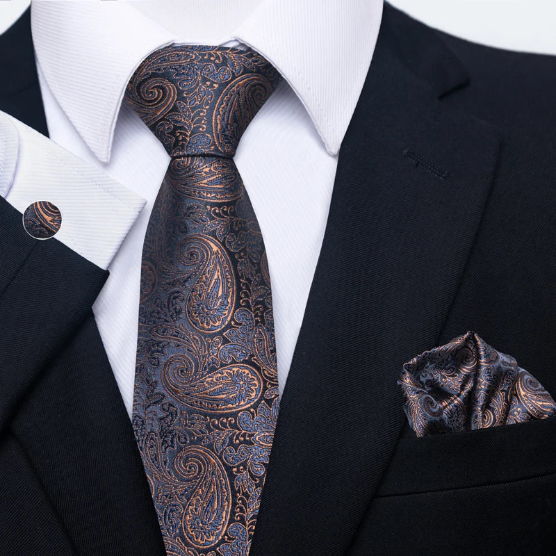 Silk Tie Pocket Squares Necktie Suit Accessories