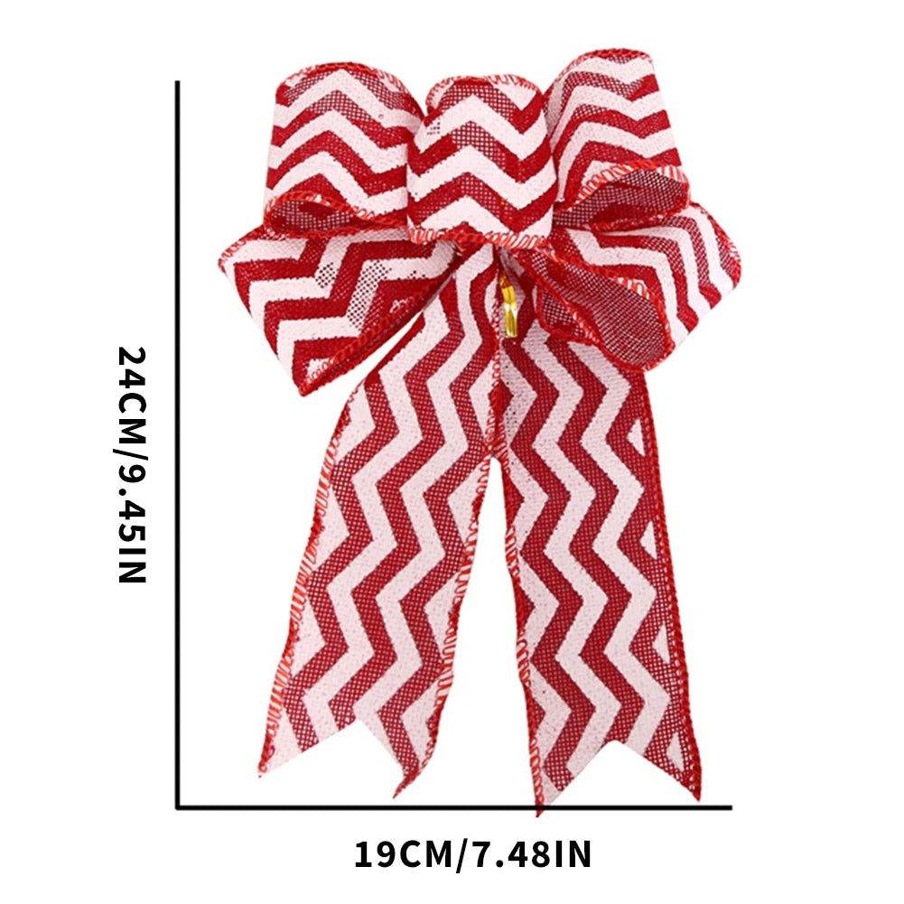 1/6pcs Large Christmas Bow Decorative Christmas Wreaths Ribbon Bows Xmas Tree Decoration Home Party Decor DIY Gift Wrapping