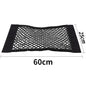 Universal Car Trunk Mesh Organizer – Tailgate Storage Net & Seat‑Back Pocket with Magic Tape