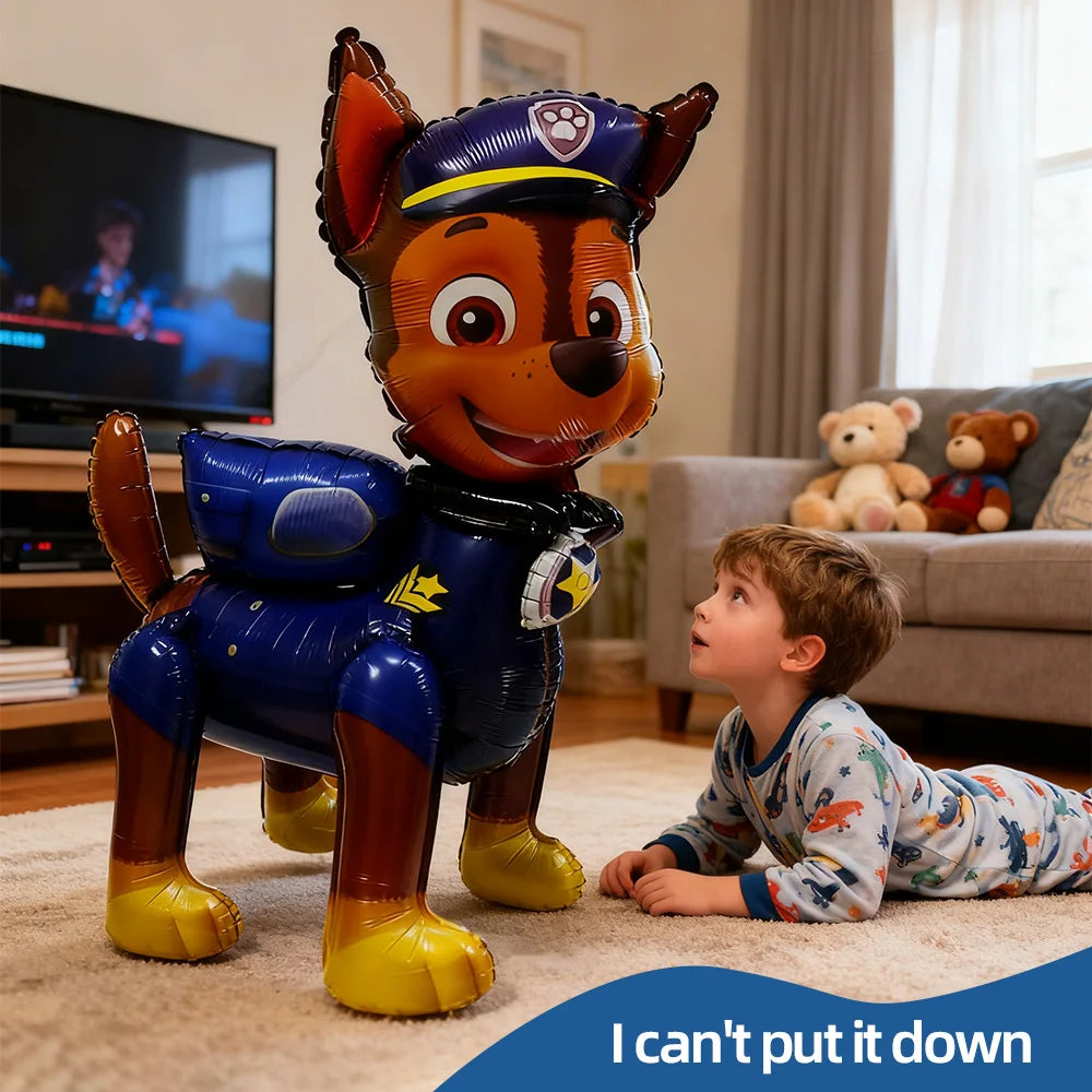 3D Paw Patrol Balloons Giant Standing Inflatable Cartoon Dog Balloon for Children's Birthday Party Decoration Supplies