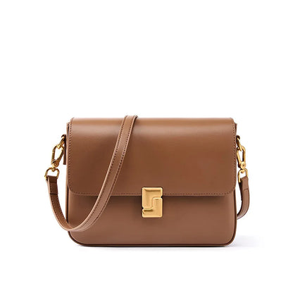2025 genuine Leather Women Crossbody Bag Luxury Design Small Square Bag Cowhide Women's Commuter Shoulder Bag ladies gift