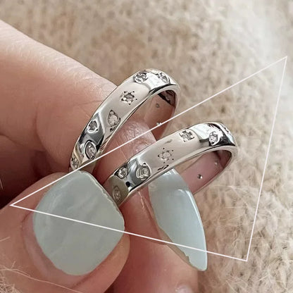 925 Sterling Silver Rings For Women Men Fine Jewelry Finger Adjustable Open Vintage Chain Ring