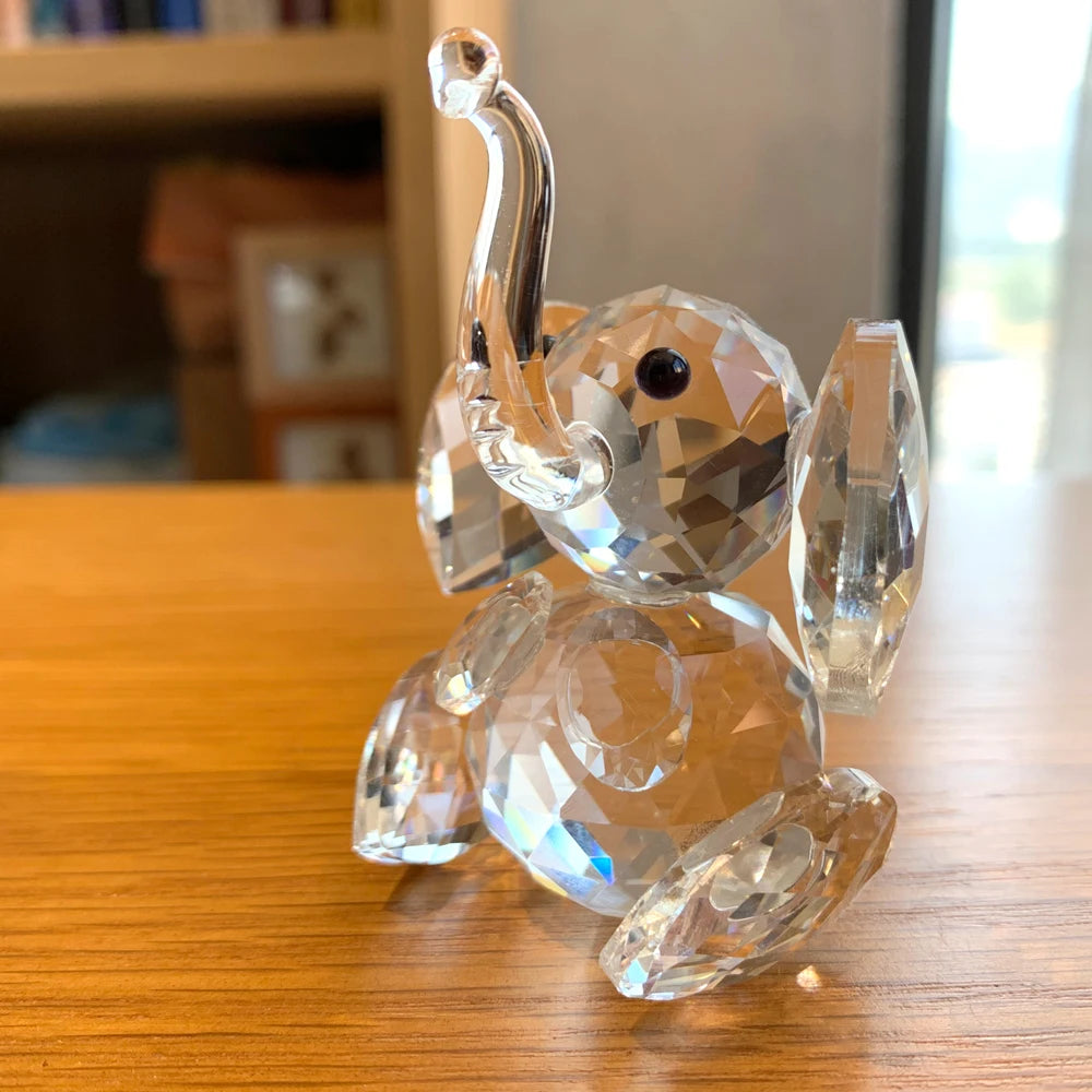 30 Styles Clear Crystal Cute Animal Figurines Glass Sculpture Paperweight Home Decors Table Ornament Xmas Kids Lady Favor Gift