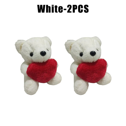 20cm Kawaii Heart Teddy Bear Plush Doll Holding Love Stuffed Animal Valentines Gift Christmas Toy for Her Collectors